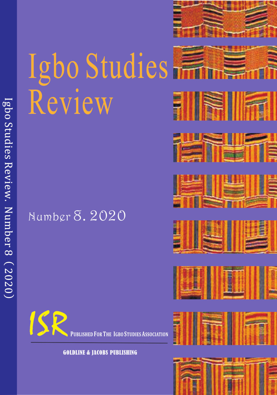 Igbo Studies Review, 8, 2020