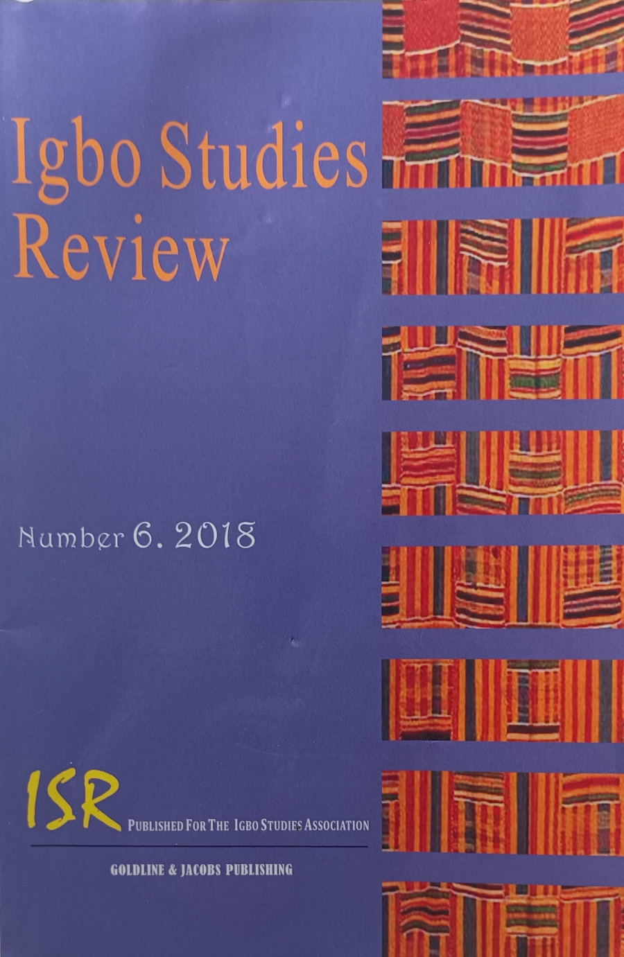 Igbo Studies Review (ISR) cover